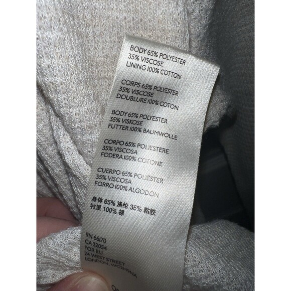 We The Free Bondi Top Womens XL Thermal Cropped Oatmeal Waffle Knit Crop Boho - Picture 3 of 8